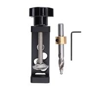 Aluminum Profile Drilling Jig | Double Hole Guide for 20/30 / 40 Series | Punching Auxiliary Tool with M6 Countersink Bit | Alloy Construction for Accurate Alignment