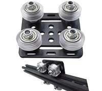 Aluminum Profile Pulley, 2PCS 2020 European Standard V Slot Build Gantry Plate V Type Gantry Plate Pulley for CNC 3D Printer Parts (White)
