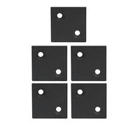 Aluminum Profiles End Caps 8080 Double Slot Anodized Finish for 3D Printer CNC Router Cutting Machine Industrial Frame Structure 5Pcs (Black)