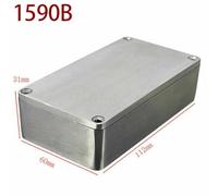 Aluminum Project Box Enclosure for Electronics - Die-Cast Metal Instrument Case, IP54 Protection, 2mm Thick, Silver (1590A 92x38x31mm)