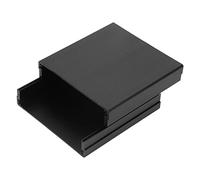 Aluminum Project Enclosure, Durable Heat Dissipation EMI Shielding Case for PCB Matte Black Aluminum Alloy 40 x 97 x 100mm 2 Housing 2 Baffle 1 Screw Set