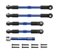 Aluminum Pull Rod Linkage Tie Rod RC Upgraded Parts for 1/10 ARRMA Gorgon MEGA 550 2WD Fury VORTEKS RC Car (Blue)