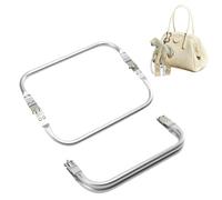 Aluminum Purse Frame, 2 Pcs 200×90mm U-Shaped Metal Purse Frames, Square-Shaped Assembled Bag, Clutch Frames Tubular Hardware Replacements for DIY Craft Pouch Bag Purses Making Sewing