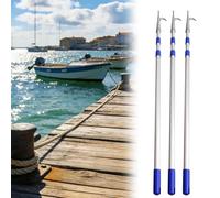 Aluminum Push Pole for Boats 20' 16' 12' 10' 6', Aluminum Telescopic Boat Hook Marine Push Pole for Docking/Commercial Yacht Life Travel Boat Pushing Pulling Bar(3 Pcs,200CM(6.5ft))