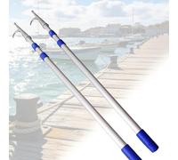 Aluminum Push Pole for Boats 20' 16' 12' 10' 6', Aluminum Telescopic Boat Hook Marine Push Pole for Docking/Commercial Yacht Life Travel Boat Pushing Pulling Bar(2 Pcs,300CM(9.8ft))
