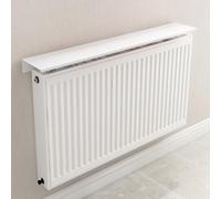 Aluminum Radiator Cover Shelf 30kg Load Capacity Dustproof Top Storage Rack with Bracket for Home Office 63in White Maximizes Space & nization