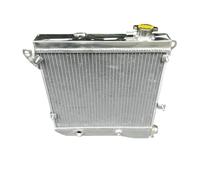 Aluminum Radiator + Fan Compatible For Autobianchi Compatible For Lancia A112 3/4/5/6/7 Series 900/1000/1050cc Junior/Elite/Abarth/Giovani I4 1975-1985(Radiator Only)