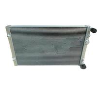 Aluminum Radiator For VW GOLF GTI/BORA MK4 IV,fit For AUDI A3/TT,fit For SEAT LEON/TOLEDO,1.8T +Fan Radiator Reservoir Tank,Car Radiator(Dark Grey)