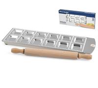 Aluminum Ravioli Stamp 12 Square Standard Workshops with Rolling Pin