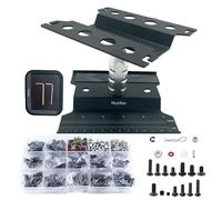 Aluminum RC Car Repair Work Stand Repair Tool Set 360 Degree Rotation and 610PCS RC Screws Kit for 1/8 1/10 1/12 1/16 1/18 RC Car Truck Scale Crawler (RC Work Stand+ RC Screws Kit) (Black)
