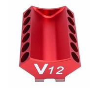 Aluminum RC Tool Stand Organizer with Hardware Tray for 1/10 1/8 Cars | CNC Machined Pit Station Screwdriver Holder and Screw Storage Base for Hobbyist Workbenches(Red)