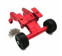 Aluminum Rear Wing Mount and Ajustable Wheelie Bar for Arr-ma 1/5 for Kraton for Outcast 8S ARA320492 ARA320536(Rot)