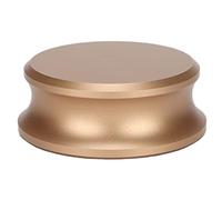 Aluminum Record Turntables Weight Stabilizer, Black Clamp with Silicone Base, Reduces Vibration and Enhances Sound Quality for Turntable Players (Gold)