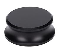 Aluminum Record Turntables Weight Stabilizer, Black Clamp with Silicone Base, Reduces Vibration and Enhances Sound Quality for Turntable Players (Black)