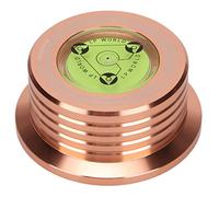 Aluminum Record Weight Stabilizer with Bubble Level, Turntable Disc Clamp for LP Players, Universal 7mm Spindle, Reduces Vibration and Enhances Sound Quality (Rose Gold)