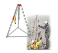 Aluminum Rescue Tripod for Confined Spaces 544kg Winch & Safety Harness Fall Protection for Underground Maintenance & Public Structures
