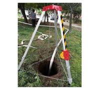 Aluminum Rescue Tripod for Confined Spaces Emergency Sewer Repair Kit Easy Install for Tunnels & Smoke Ducts 1200 LB Winch Included Heavy-Duty Safety Equipment