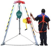 Aluminum Rescue Tripod for Confined Spaces Fall Protection & Safety Harness Ideal for Tunnel Cable Trench & Water Well Rescue Operations