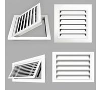 Aluminum Return Air Filter Grille White Square Louvered HVAC Vent Cover Lid | Rustproof Weatherproof Angled Louver Shutter With Washable Filter Screen Mesh For Attic Ceiling(400mm*400mm/16*16in)