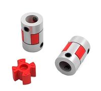 Aluminum Rigid Clamping Coupling 1pcs D14L22 Coupler Aluminium Plum Flexible Shaft Coupling Motor Connector CNC Couplings(4mm to 6.35mm)
