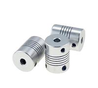 Aluminum Rigid Clamping Coupling 1pcs D19L25 Aluminium CNC Motor Shaft Flexible Coupling(6x6.35)