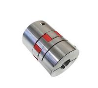 Aluminum Rigid Clamping Coupling 1pcs D20L25 Elastic Coupling Flexible Plum Stepper Motor Coupler Shaft Couplings 3D Printer(4X4mm)