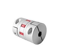 Aluminum Rigid Clamping Coupling 1pcs D20L25 Flexible Shaft Coupler Plum Blossom Coupling Stepper Motor Connector For 3D Printer Parts Engraving(ID 5x8)