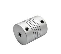 Aluminum Rigid Clamping Coupling 1pcs D25L30 Wire Elastic Coupling Aluminum Alloy Bore 4/5/6/6.36/8/9.5/10/11/12mm Shaft CNC Motor(4mm to 5mm)