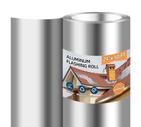 Aluminum Roll Flashing, 24'' x 50' Metal Roofing Roll for Roof and Garden, Prevents Roofing Stains, 0.019-inch/0.3 mm Thickness (26GA) Roof Strip for Moss and Mildew Prevention