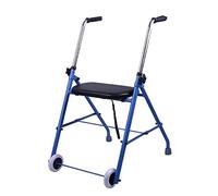 Aluminum Rollator Walker with Seat Folding Rolling Walker with Wheels Walking Frame for Senior Adult Mobility Aid Lightweight Height Adjustable