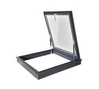 Aluminum Roof Access Hatch Skylight Window for Flat Roofs Easy Open Design Secure and for Attics Cellars and Sheds - Ideal for Home Renovation
