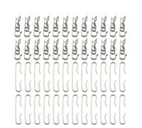 Aluminum Roof De-Icing Cable Clips and Spacers Kit for Slate & Tiled Roofs - 24-Piece Set, Tool- Installation, Bendable Clamps