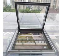 Aluminum Roof Hatch with e 2-s Skylight for Chimney Sweep Ventilat & Lighting Size 75x80cm (29.5x31.5in) - & Efficient Roof Access Solut