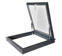 Aluminum Roof Hatch with Tempered Glass for High Durability and Roof Lighting on Sloping and Flat Roofs
