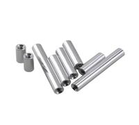 Aluminum Round Coupling Nut Assortment M2 M2.5 M3 M4 M5 M6 M8 M10 Standoff Spacer Rods for RC Multirotors Drones(M2x75mmx10PCS)
