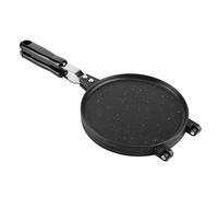 Aluminum Round Shape Eggs Roll Maker Waffle Baking Mold Non Stick Kitchen Tool for Home Cooking Black 39 x 17 x 2 cm