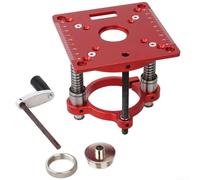 Aluminum Router Lift Plate Manual Height Adjustment Compatible with 63mm65mm Motors Durable and Precise for Woodworking and CNC Applications