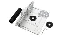 Aluminum Router Table Insert Plate for Electric Wood Router, CNC Anodized 85x85mm 70x60mm Screw Hole, 3-Piece Set with Push Ruler