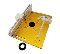 Aluminum Router Table Insert Plate Milling Flip Board Multifunctional Trimmer Engraving Machine Electric Tool Table Saw Panel Wide Applications(Gold Panel 2pcs)