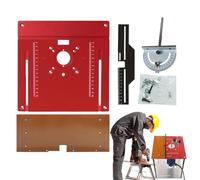 Aluminum Router Table Insert Plate, Router Table Insert Plate - Multipurpose Transparent Scale Router Edge Guide with Center Hole,Tools
