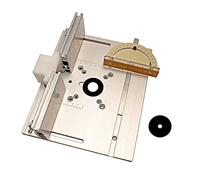 Aluminum Router Table Insert Plate W/Miter Gauge for Woodworking Benches Table Saw Multifunctional Trimmer Engraving Machine Woodworking Tools(A 1set)
