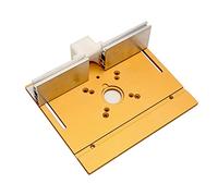 Aluminum Router Table Insert Plate W/Miter Gauge for Woodworking Benches Table Saw Multifunctional Trimmer Engraving Machine Woodworking Tools(B-02)