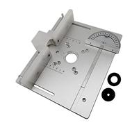 Aluminum Router Table Insert Plate W/Miter Gauge for Woodworking Benches Table Saw Multifunctional Trimmer Engraving Machine Woodworking Tools(Type-G)