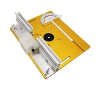 Aluminum Router Table Insert Plate W/Miter Gauge for Woodworking Benches Table Saw Multifunctional Trimmer Engraving Machine Woodworking Tools(Set A)
