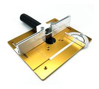 Aluminum Router Table with Auxiliary Tool for Engraving Transparent Panel Cutter Foldable Woodworking Machine Precision Edge Guide (Gold)