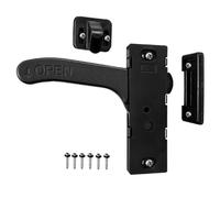 Aluminum RV Screen Door Latch Handle Replacement Kit, Anti-Theft Entry Lock, Weatherproof Metal Replacement Part, Secure Handle, 1 Set, For Motorhome, Van, Barn, Trailer, Patio, Closet, Bathroom Door