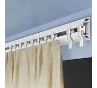 Aluminum RV Shower Wall-Mounted Ceiling Mount System Black/White 100cm (3.28ft) Adjustable Rod Set with Installation Hardware & End Cap