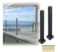 Aluminum s Balcony Railing Posts 2PCS (85cm 33.4in) Adjustable for Wood PVC & Concrete Easy to Install with Fixing Slot for s Balustrade