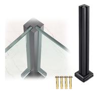 Aluminum s Balustrade Posts 8 12mm Thickness No Hole Corner Mounts for Balconies Terraces & Stairs Black 100cm 39in & Design