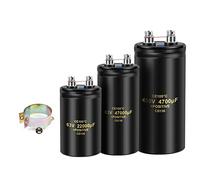 Aluminum Screw Audio Filtering Electrolytic Capacitor 105℃ CD136 Bolt Capacitors 63V 100V 250V 400V 450V CE105℃ 2000H Energy storage elements (Size : 400V6800UF 76x130)